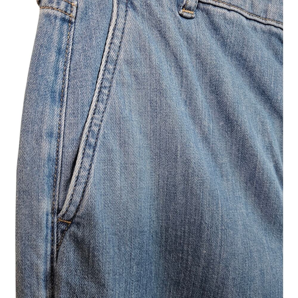 J CREW Women's 27 Drapey Denim Jeans Wide Leg Medium Blue Slash Pockets 28 x 30 - Picture 5 of 10